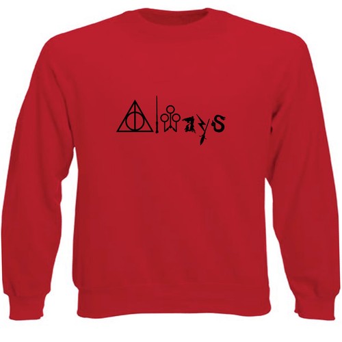 Art T-shirt, Felpa Raglan Always Harry Potter, Rosso | eBay