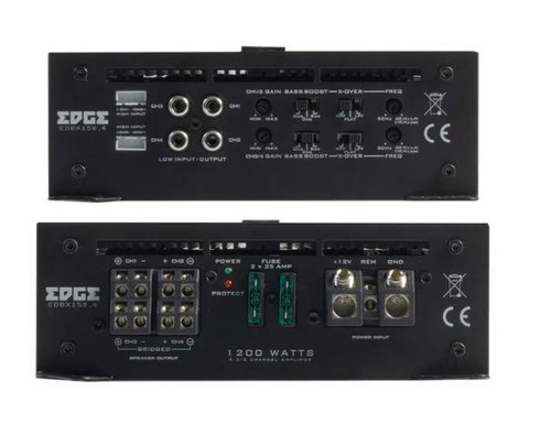 EDGE EDBX150.4-E1 DBX Serie 4 Canales 1200W Amplificador Bajo Audio Coche Altavoz - Imagen 2 de 3