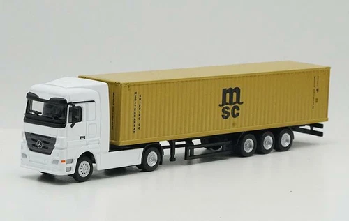 New 1/87 Benz Container truck Trailer Diecast Model Car Toys Gift Display - Picture 20 of 27