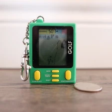 LCD GOLF Keychain Game MGA Entertainment 1997 small green WORKS GREAT