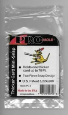 5 PC3 THICKER CARD HOLDER 70 pt MINI SNAP TITE BRAND NEW CRYSTAL CLEAR FREE SHIP