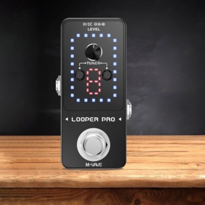 M-VAVE Looper Pro Loop Pedal Effect Pedal w/ Built-in Tuner Supports 9 Loops