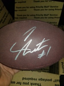 cam newton autographed football