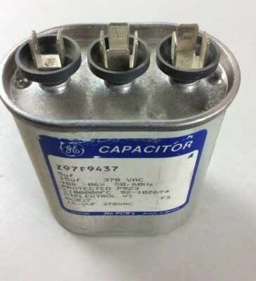GE Capacitor Oval 15/5 uf 370 volt Z97F9437 97F9437 New No Box | eBay