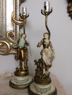 antique french table lamps