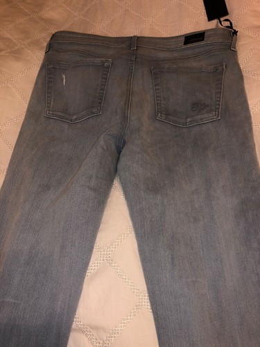NWT VIZCAINO Skinny Ankle Original Rise Distressed Alameda 12 Light Blue/Gray - Picture 10 of 10