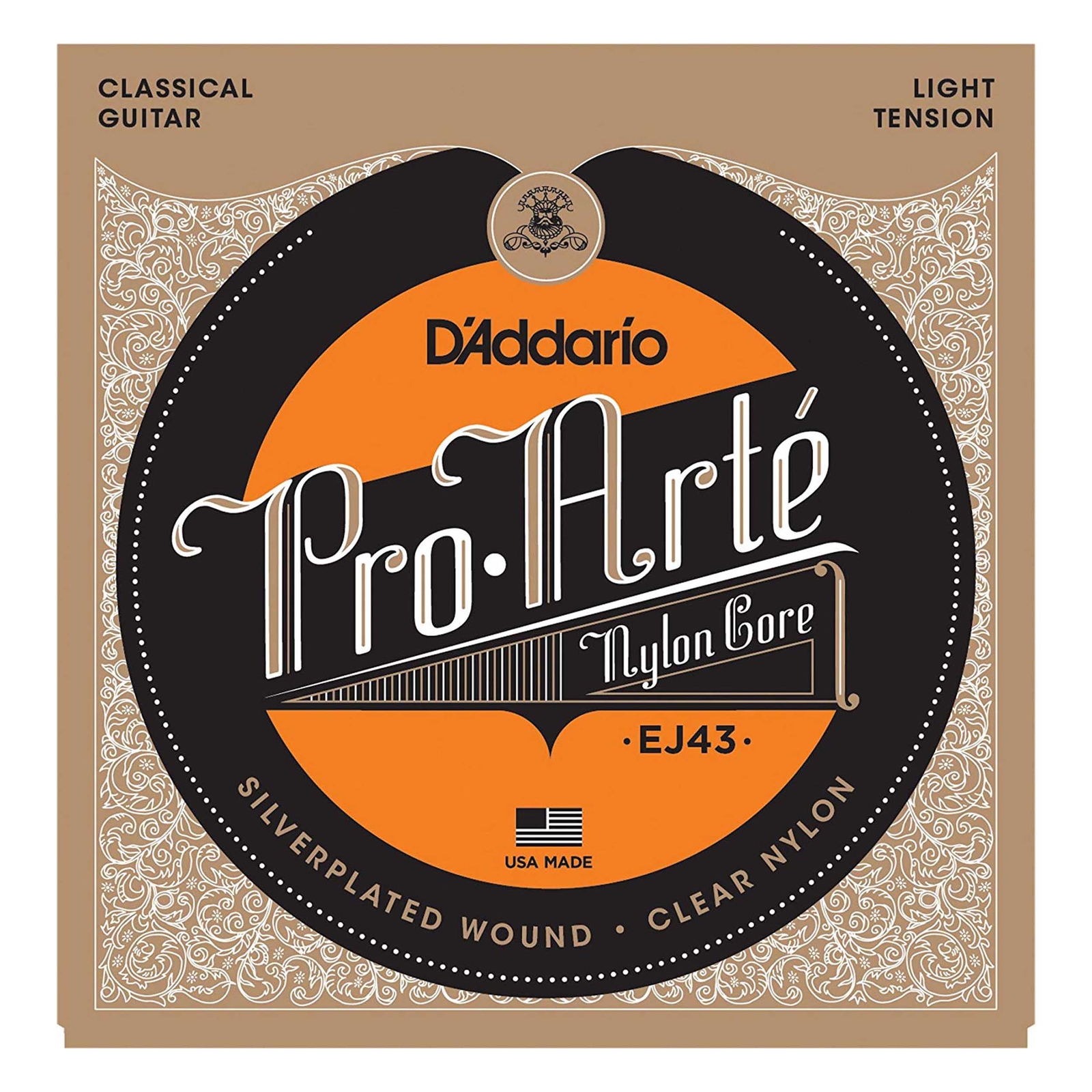 Нейлоновые струны для классической гитары DAddario Pro-Arte, легкое натяжение EJ43