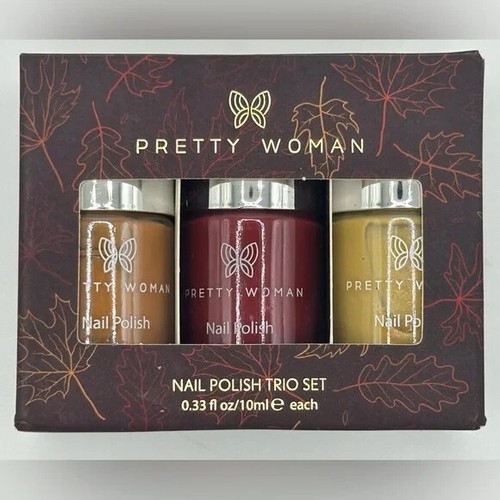 pretty woman nail polish trio set. 0.33 oz each NEW IN BOX - Picture 2 of 4