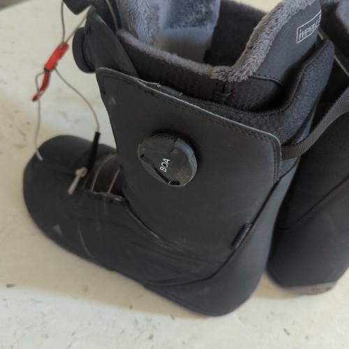 Burton Ruler Boa Snowboard Boots Men's 8.5 Black Gray Imprint 2 Fleece Lined - Picture 12 of 15