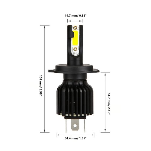 2x H4 LED Headlight Bulbs Kit 6000K White Hi/Lo Beam for Toyota Tacoma 1997-2015 - Picture 3 of 12