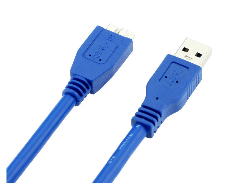 3Ft (1 m) USB 3.0 Super Speed 5Gbps Type A Male to Micro B Male Cable Cord blue - Image 2 of 4