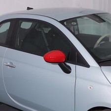 2pcs Red Side Rear View Mirror Clip-on Cover Cap Fits Fiat 500 Abarth 595 2010