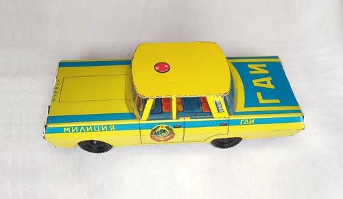 Auto della polizia giocattolo vintage URSS anni 60. Modello grande in metallo 40 cm - Foto 1 di 10