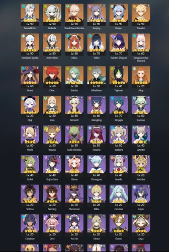 Genshin Impact Asia Ar57 Duo Archon 12limitedchar 1signKazuha 9if rateon