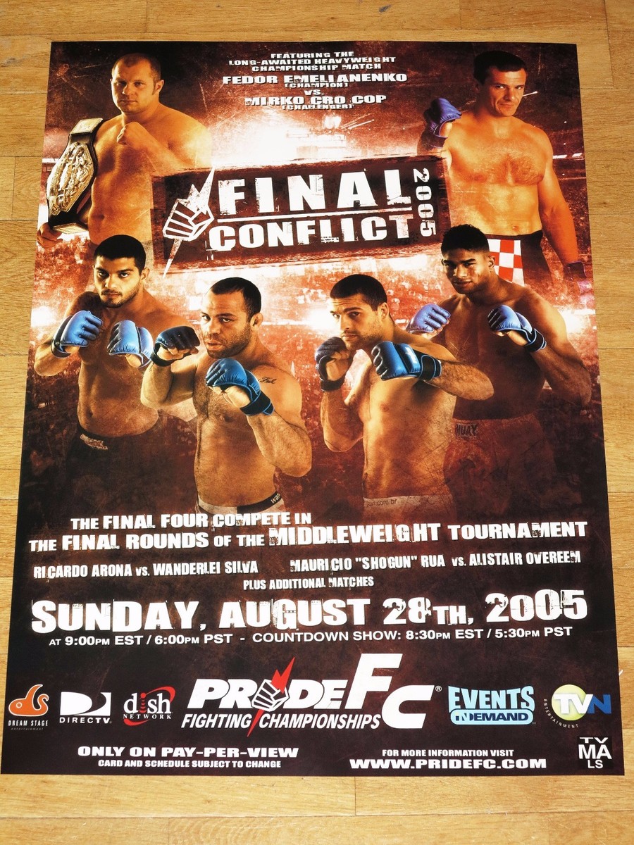 Pride Final Conflict 2005 Poster - Crocop Vs. Fedor