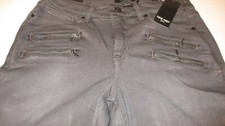 NWT 70 NINE WEST WOMENS GRAMERCY ZIPPER SKINNY JEANS GRAY SIZE 6