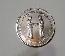 1988-TOKEN-MEDAL-GEORGE BUSH MIKHAIL GORBACHEV-DOUBLE EAGLE Russia United States