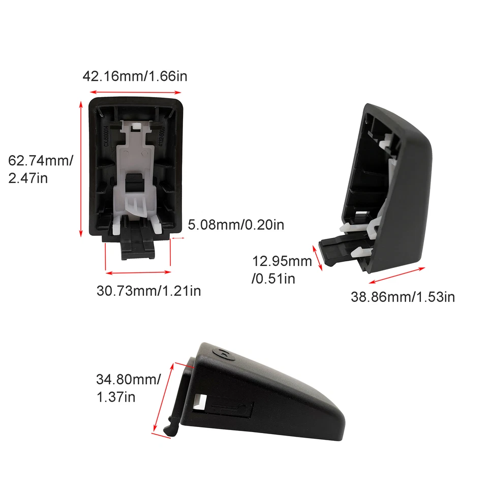 Front Left Driver Side Door Handle Cap Cover For Land Rover LR2 LR3 LR4 Black Foto 4 de 4