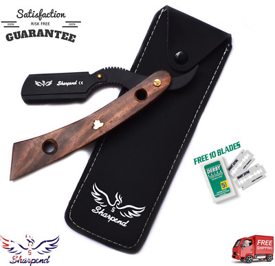 Classic Straight Edge Wood Handle Stainless Steel Barber Razor Shaving Knife MEN