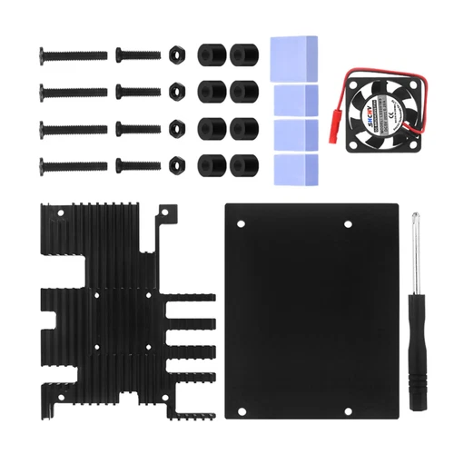 Aluminum Case With Cooling Fan Enclouse Heatsinks Kit For Orange Pi 5 Plus