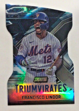 2024 Stadium Club Triumvirates Black Die-Cut # T-12 Francisco Lindor /99