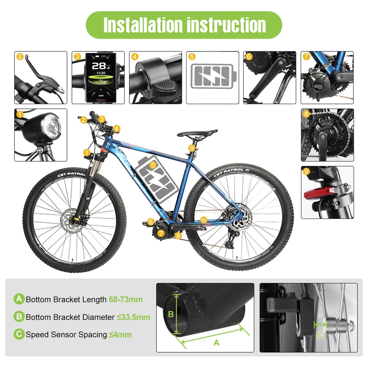 Kit Motore Elettrico Mtb Kit Bici Elettrica 5000 Watt Prezzo Kit - Main Image