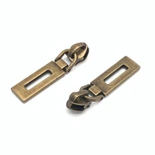 25 PCS #5 Antique Bronze Zipper Pulls Metal Sliders for Bag Purse Sewing