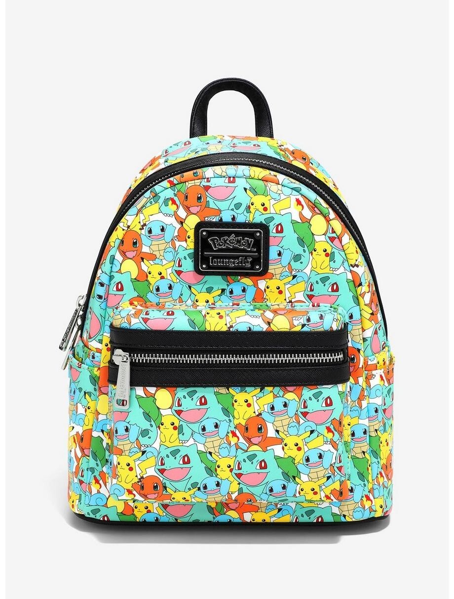 Loungefly Pokémon Starters Allover Print Mini Backpack