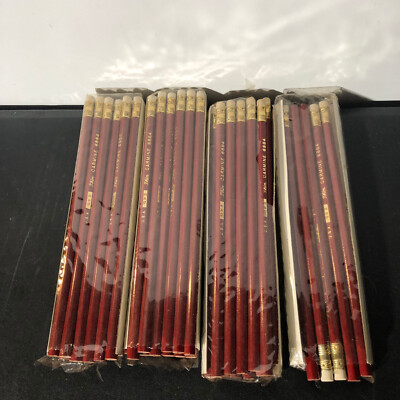 ABG Thin Carmine 6864 Red Drafting Pencils with eraser ends-NOS Unused Lot 41