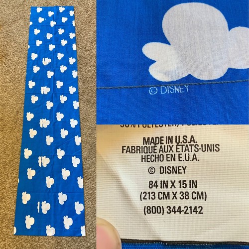 Vintage Disney Winnie The Pooh Valance Blue Cloud 84" x 15” EXC!