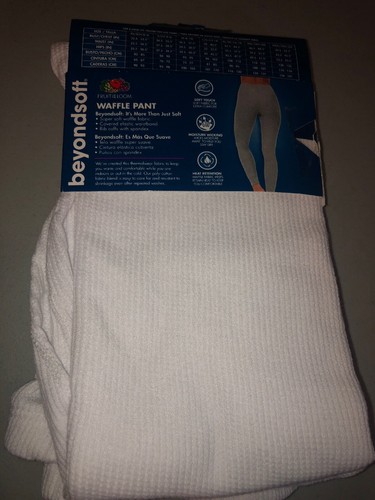 New-Fruit Of The Loom XXL/2X (20) White Waffle Thermal Pants Soft elastic C24 - Picture 8 of 12