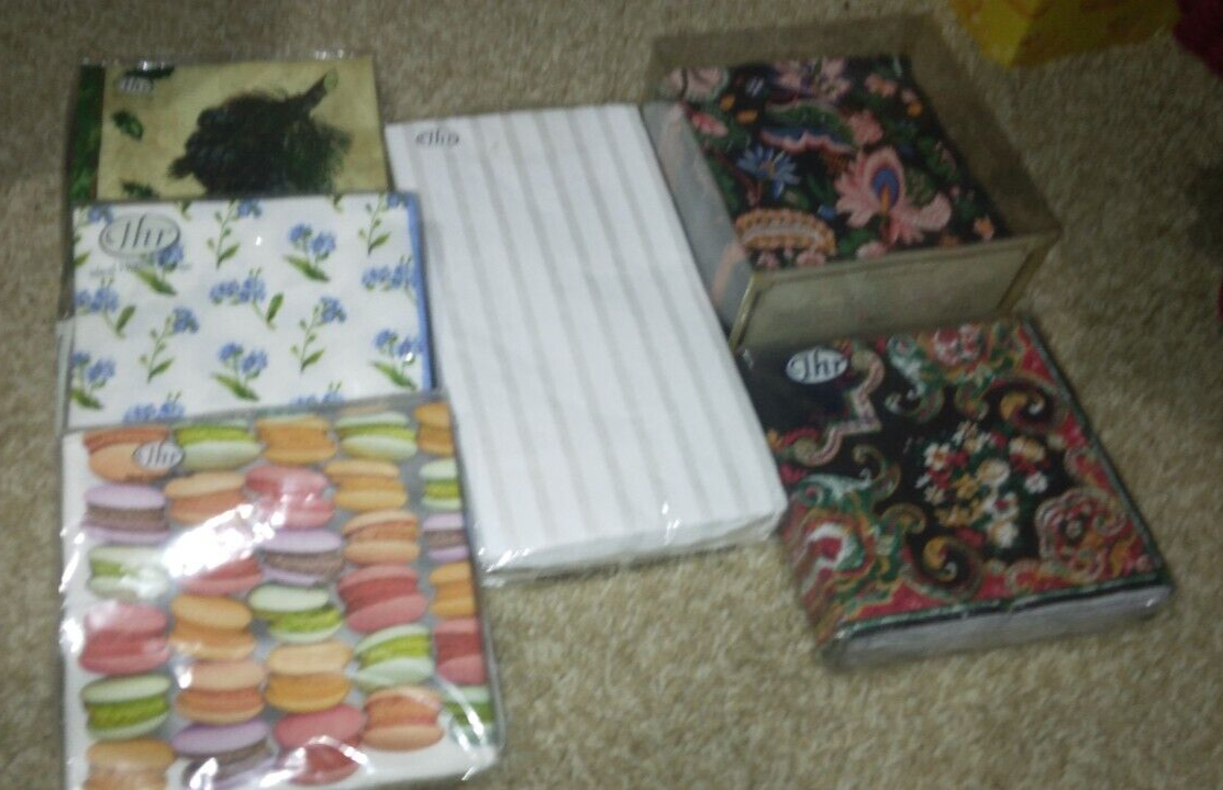 odd lot IHR napkins new plus one opened Caspari box eBay