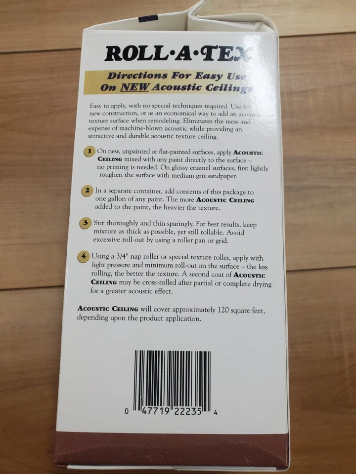 Lote de 6 aditivos de pintura de textura de techo acústico Zinsser Roll-A-Tex Foto 3 de 4