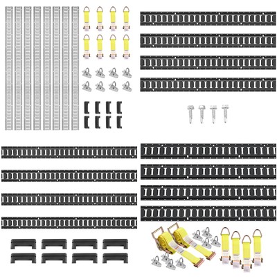 VEVOR E Track Tie Down Rail Kit E Track 4/18/24 PCS 5'/2' Enclosed Cargo Trailer