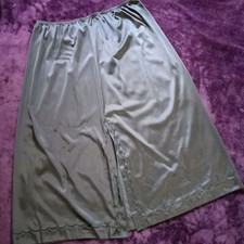 Vintage Richform Black Half Slip 14" Slit Nylon Size XX