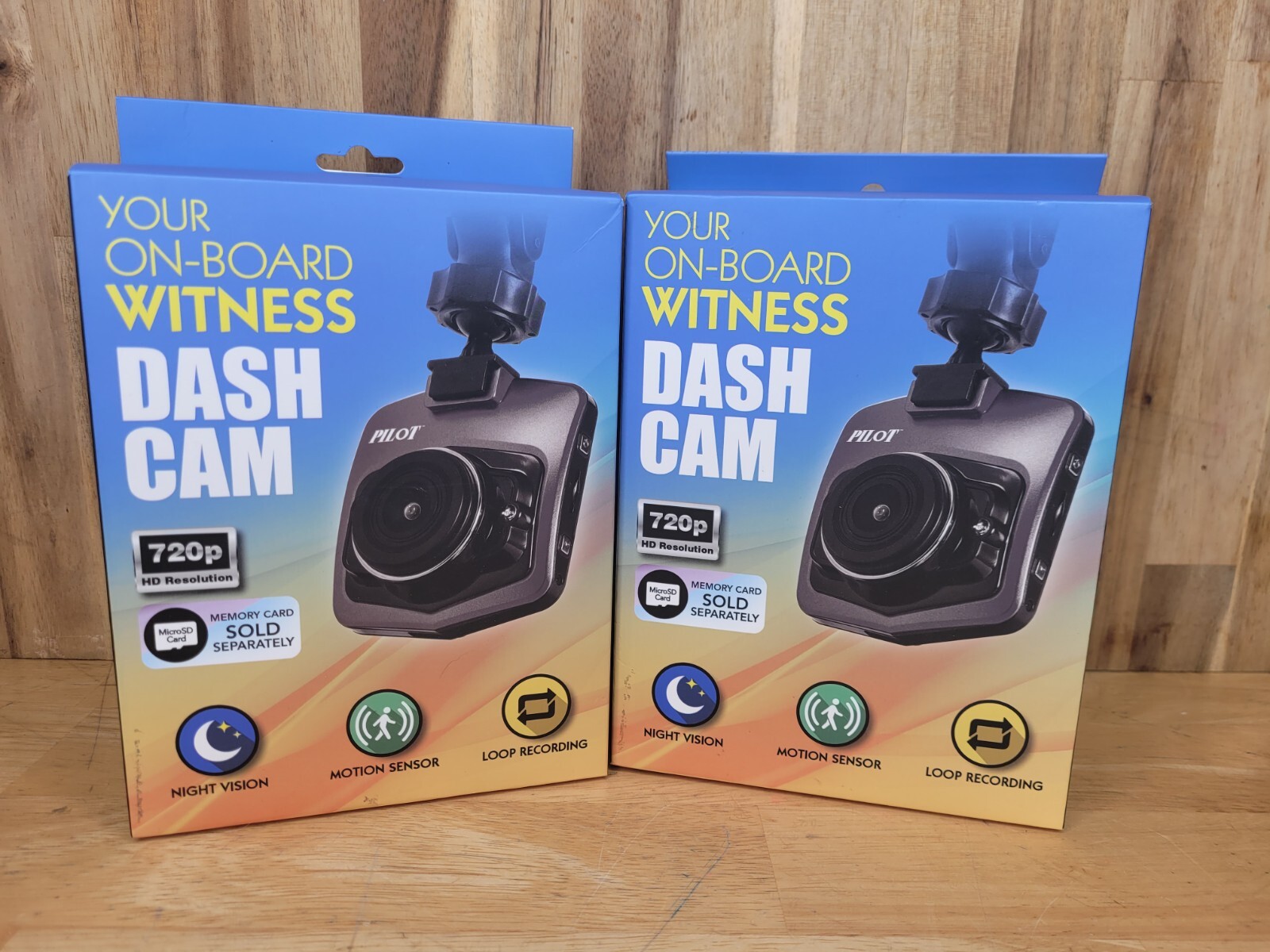 New Pilot Dash Cam with Night Vision, Motion Sensor & Loop Recording – Lot of 2-image