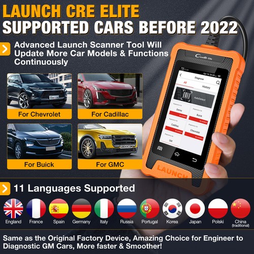 LAUNCH X431 Elite for GM Bidirectional Diagnostic Tool OBD2 Scanner ECU Coding - Picture 8 of 9