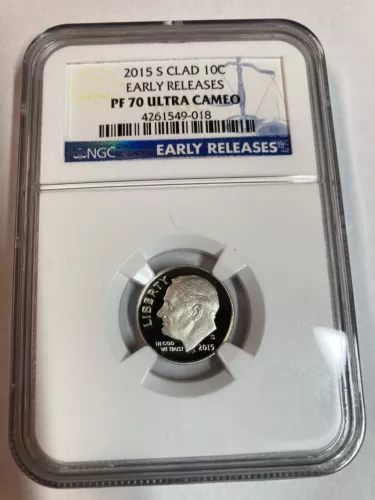 2015-S Clad 10C NGC Early Releases PF 70 Ultra Cameo Roosevelt Dime