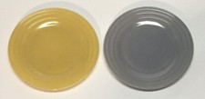 Hazel Atlas Little Hostess Child  s Tea Set Plates, 1-Yellow  1-Gray, EUC, L  K