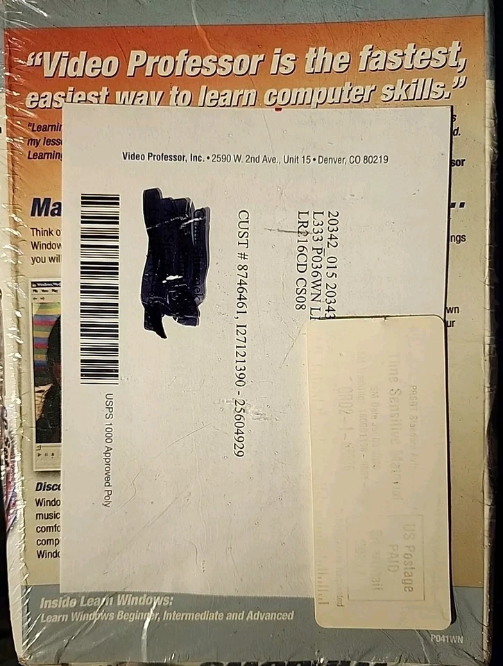 VIDEO PROFESOR 3 PC CD-ROM SOFTWARE APRENDER NUEVO SELLADO Caja Un Poco Scrunched Foto 2 de 2
