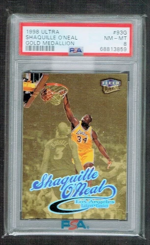 1998-99 Ultra Gold Medallion #93G Shaquille O'Neal  PSA 8  4139*