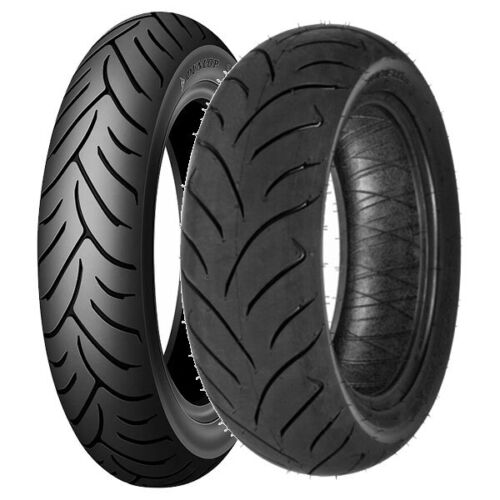 TYRE PAIR DUNLOP 120/70-14 55S + 3.00/ -10 42J SCOOTSMART - Picture 1 of 6