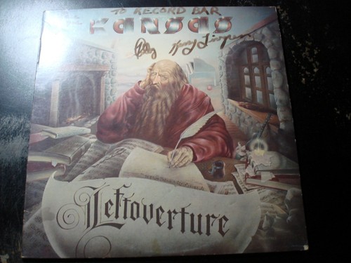 SIGNED AUTOGRAPHED KANSAS LEFTOVERTURE LP RECORD