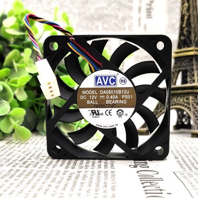 1PC AVC 12V 0.40A DA06010B12U 6010 4-wire motherboard CPU PWM speed   #WD2*