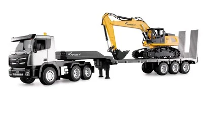 TIEFLADER LKW + BAGGER RC-SET G836E/G041E 1:24 RTR AMEWI 22673