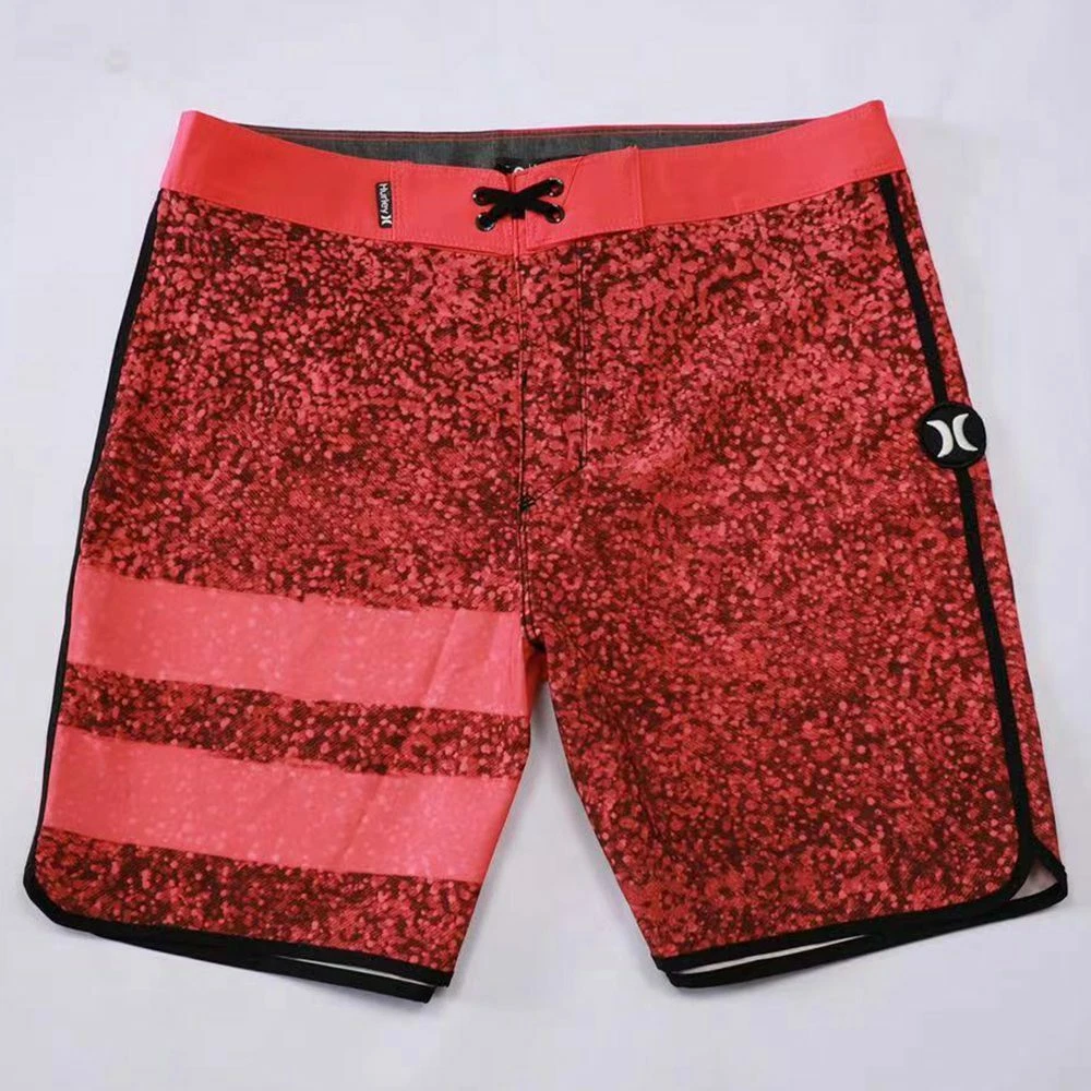 Hurley Phantom Surf Trunks Men Red Swimwear Stretch Beachwear