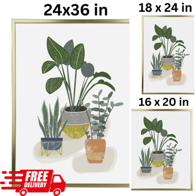 Mainstays Thin Flat Gold Poster Frames size 16x20,24x36,18x24