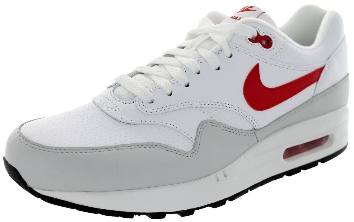 Nike Air Max 1 Leather White University Red for Sale
