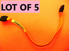 Lot of 5 - Dell Hard Drive CD Straight Orange SATA Cable 9.5" Inch - MD713