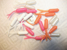 100-1 1/2"-GRUB MIX-GLOW-CRAPPIE-PANFISH-MINNOW-jigs-split tails-flukes-stinger